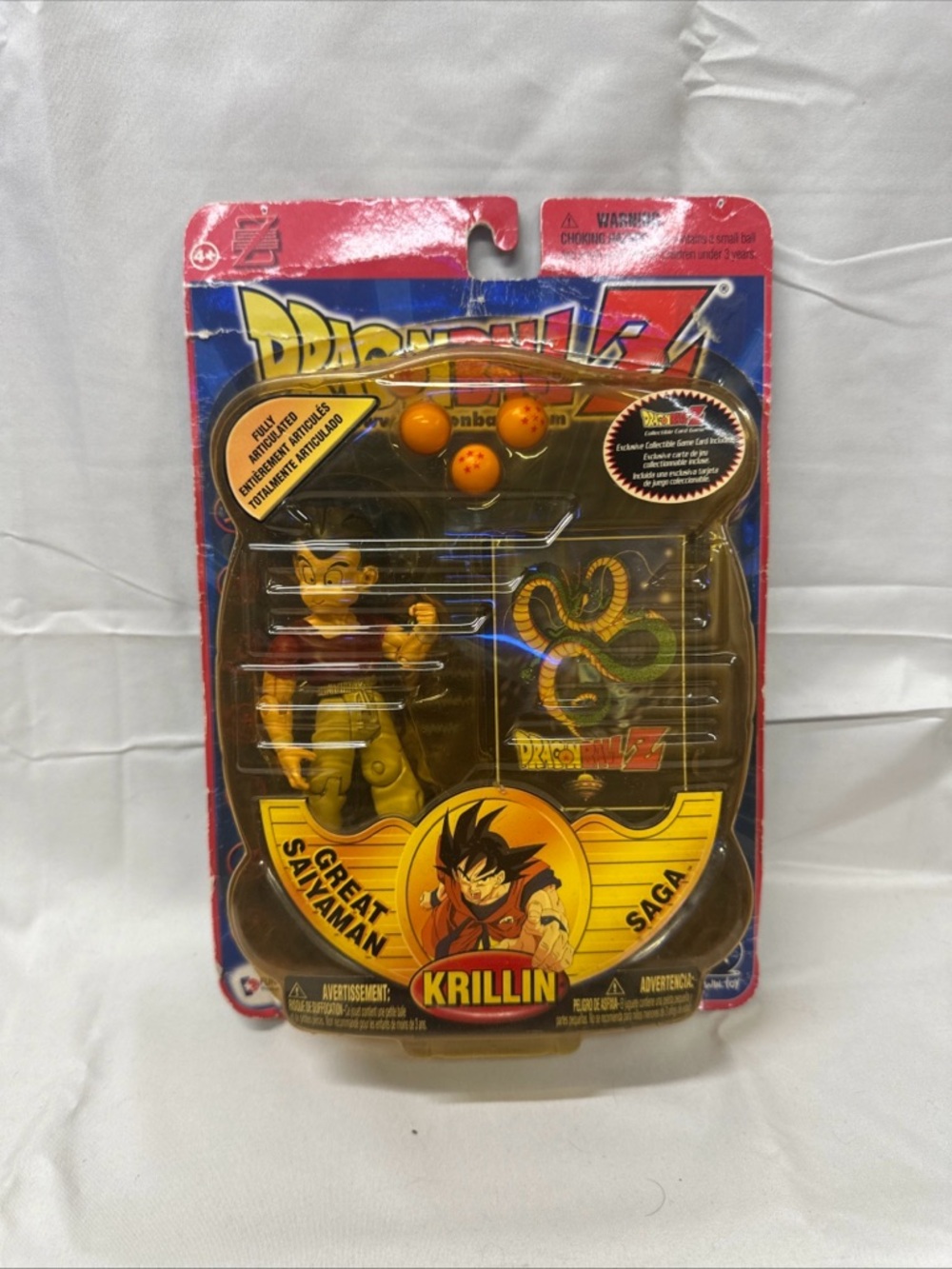 Krillin Vintage DBZ Dragon Ball Z Great Saiyaman Saga Figure New 2001 Irwin Toys